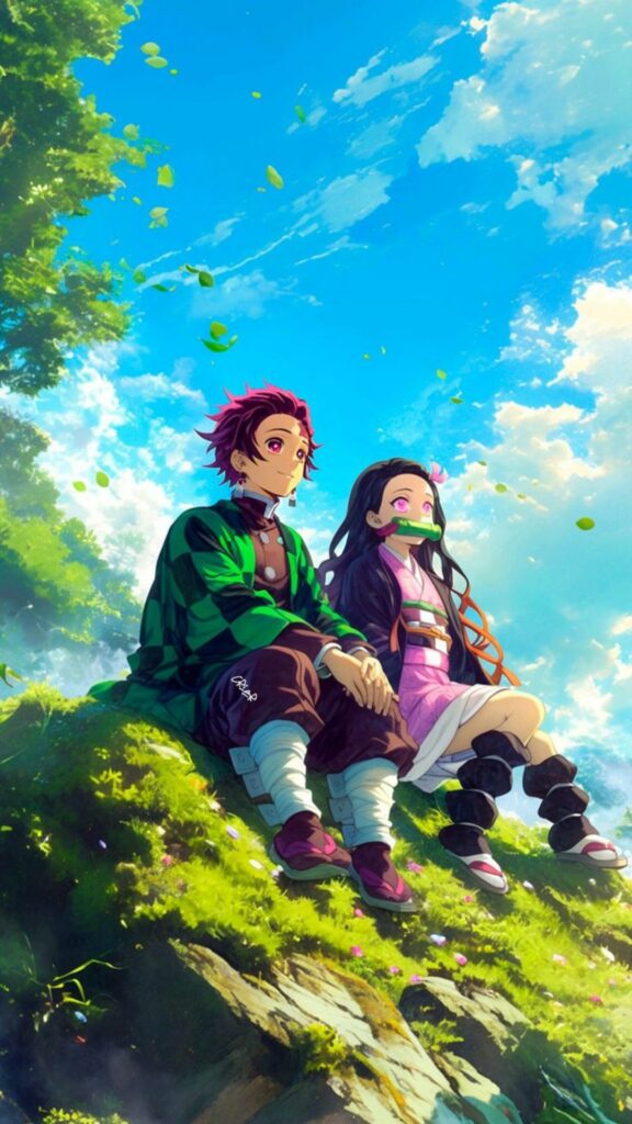 Tải ngay hình nền bộ tứ bá đạo Kimetsu No Yaiba: Tanjiro, Nezuko, Zenitsu, Inosuke 34 hinh nen kimetsu no yaiba 39