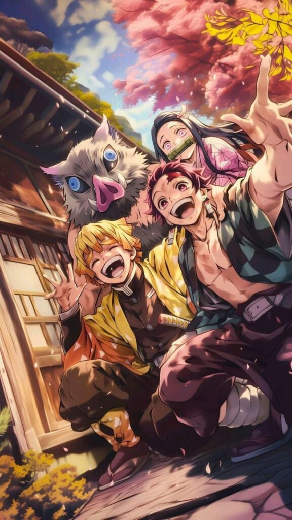 Tải ngay hình nền bộ tứ bá đạo Kimetsu No Yaiba: Tanjiro, Nezuko, Zenitsu, Inosuke 40 hinh nen kimetsu no yaiba 45