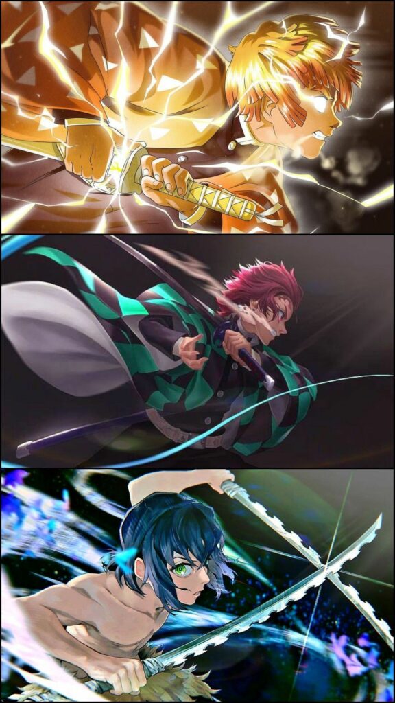 Tải ngay hình nền bộ tứ bá đạo Kimetsu No Yaiba: Tanjiro, Nezuko, Zenitsu, Inosuke 43 hinh nen kimetsu no yaiba 48