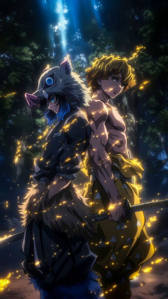 Tải ngay hình nền bộ tứ bá đạo Kimetsu No Yaiba: Tanjiro, Nezuko, Zenitsu, Inosuke 47 hinh nen kimetsu no yaiba 52