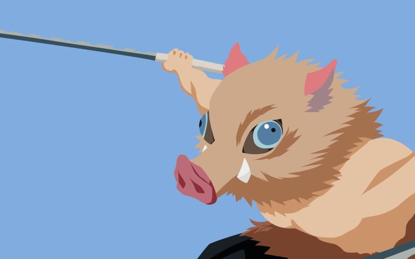 Tải ngay hình nền bộ tứ bá đạo Kimetsu No Yaiba: Tanjiro, Nezuko, Zenitsu, Inosuke 5 Inosuke Hashibira