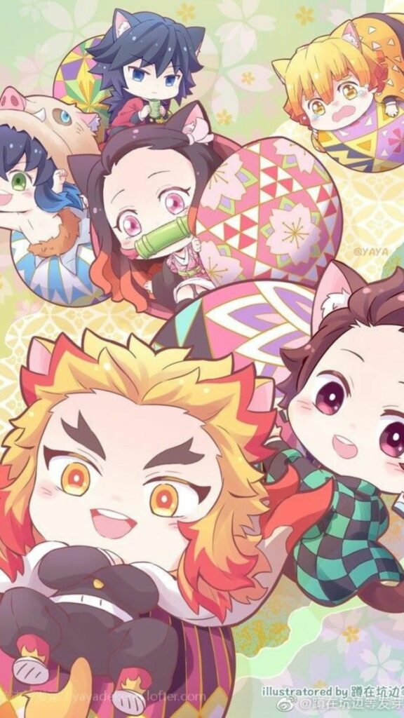 Tải ngay hình nền bộ tứ bá đạo Kimetsu No Yaiba: Tanjiro, Nezuko, Zenitsu, Inosuke 64 hinh nen kimetsu no yaiba 69