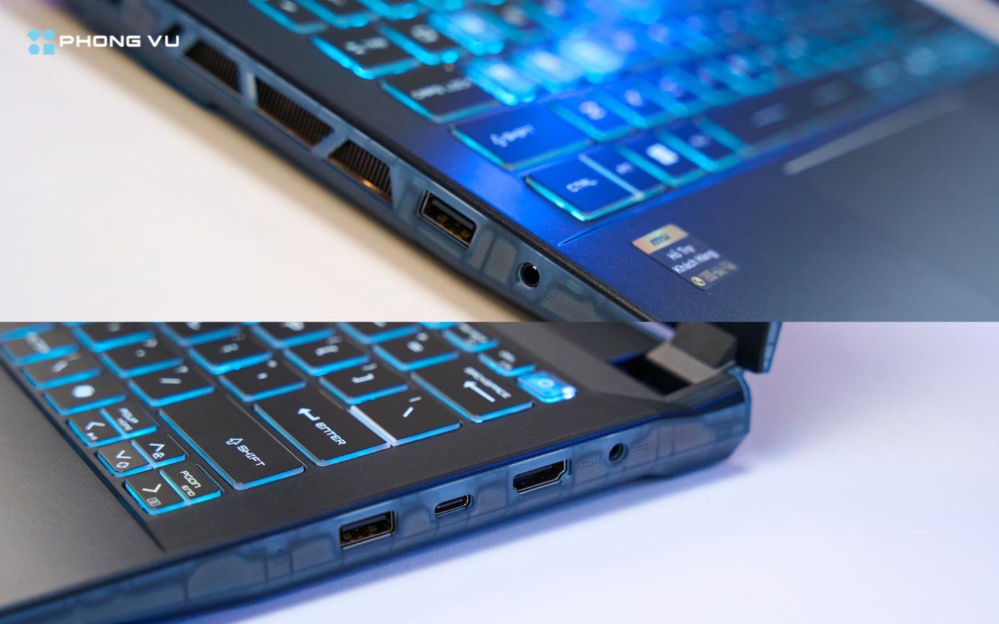 Đánh giá MSI Cyborg 14 A13VE - 090VN: Lựa chọn laptop gaming 14 inch nhỏ gọn giá rẻ 6 Hệ thống cổng kết nối của laptop MSI Cyborg 14 A13VE - 090VN được bố trí hợp lý, đáp ứng tốt nhu cầu sử dụng