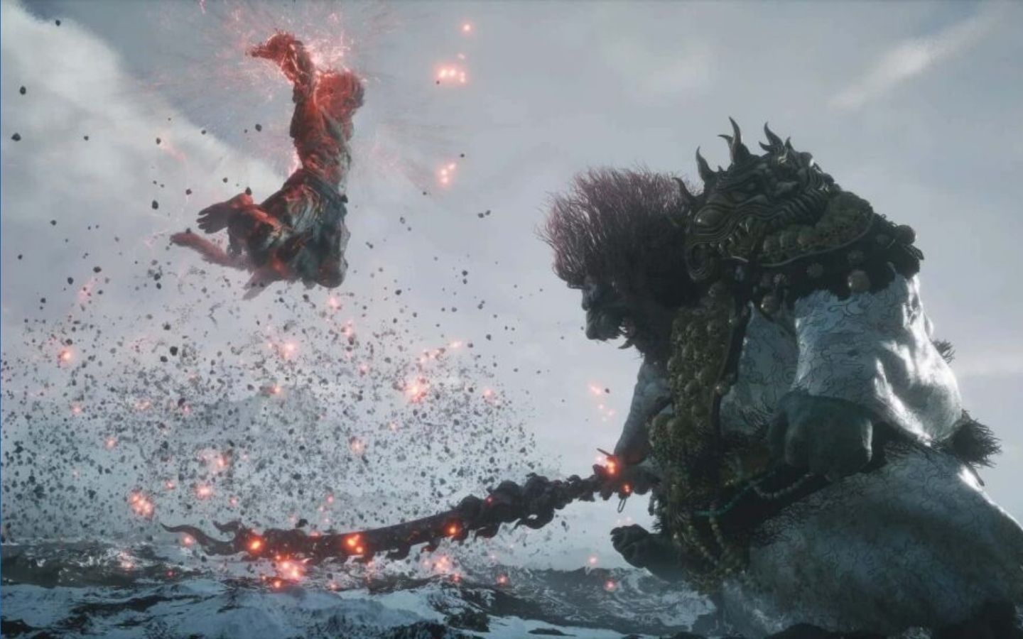 Boss Nhị Lang Thần - Dương Tiễn quyết chiến Thiên Mệnh Nhân trong hình dạng khổng lồ.