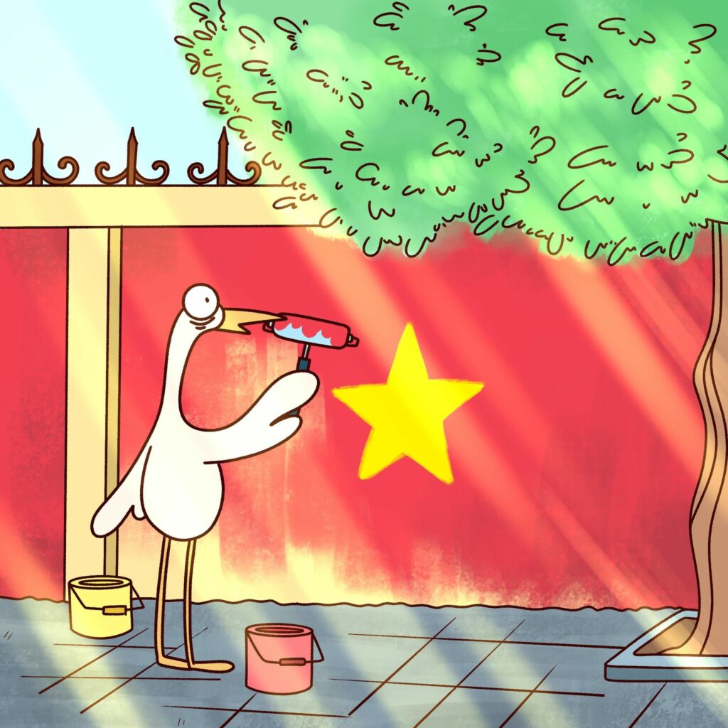 Rực rỡ lá cờ đỏ, chào mừng ngày Quốc khánh