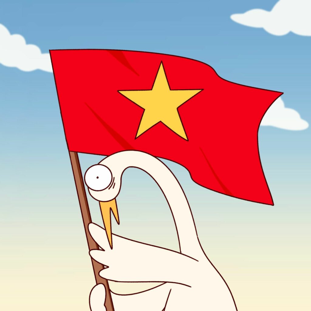 Hào hứng cùng lá cờ đỏ, tự hào Việt Nam