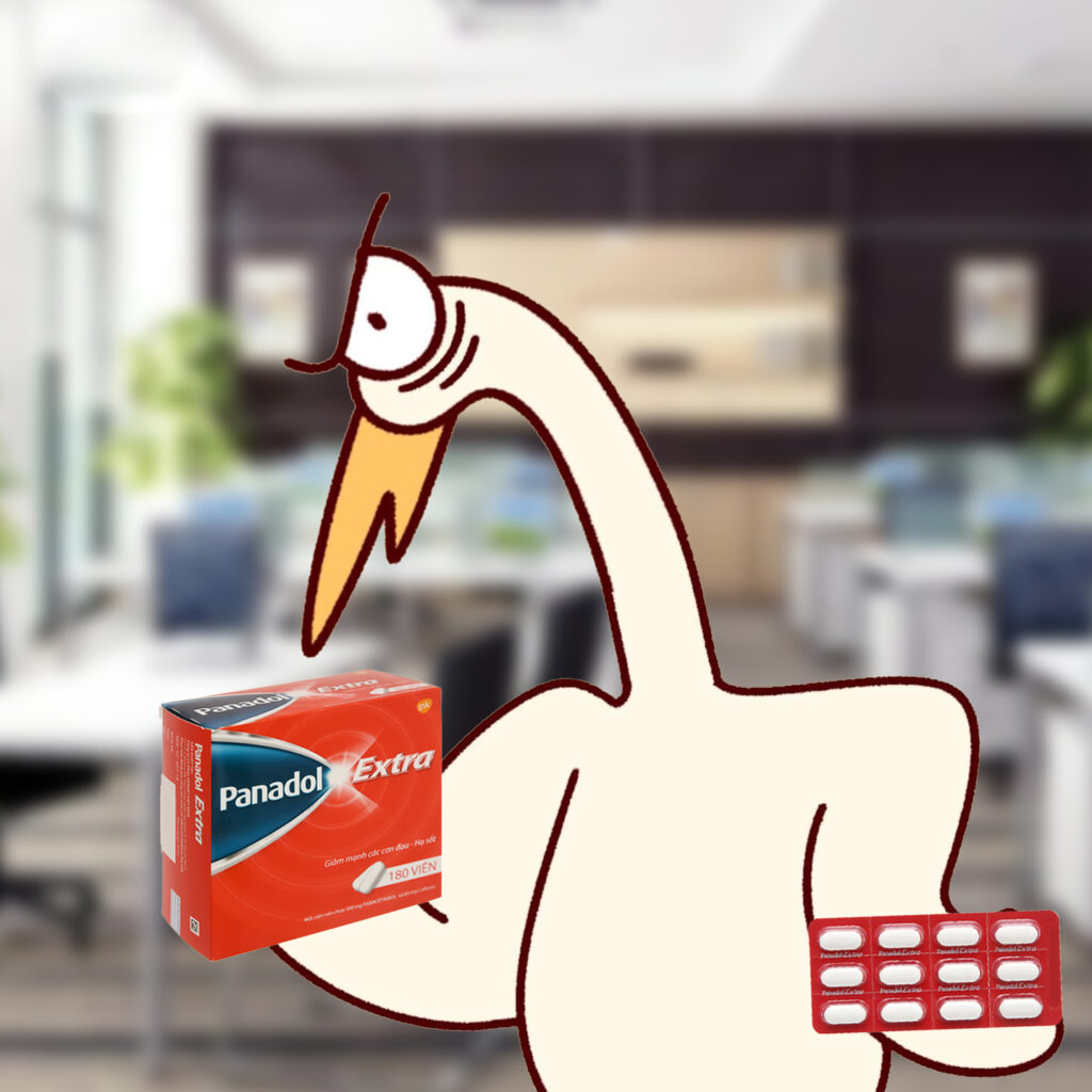 Panadol sau một ngày làm việc vất vả