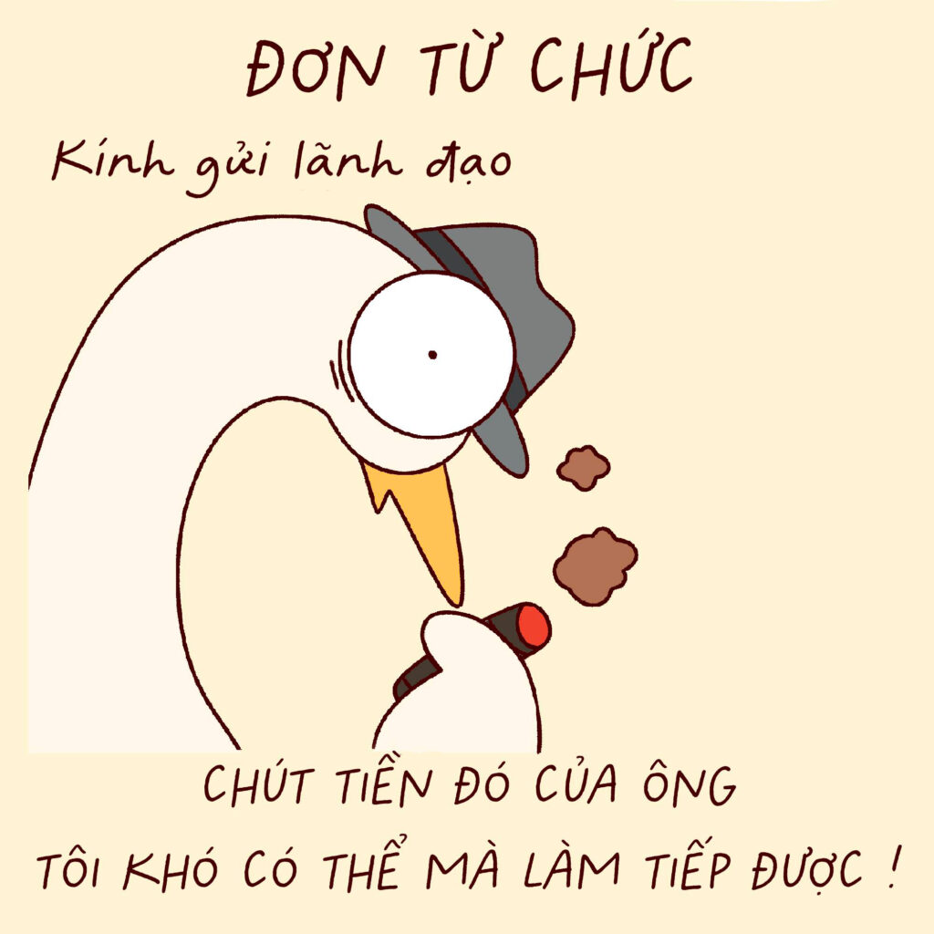 Đơn từ chức gửi lãnh đạo thật bá đạo
