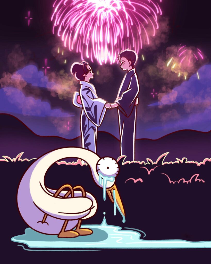 Cò Lõ thật buồn khi nhìn thấy họ yêu nhau