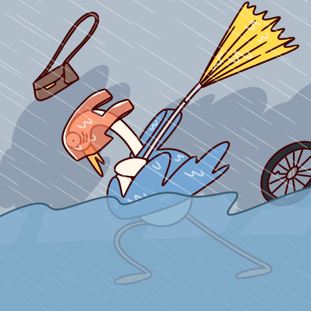 Mưa gió cũng phải đi làm