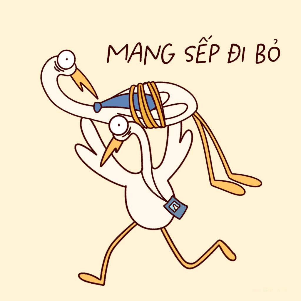 Mang ngay ông sếp bỏ đi