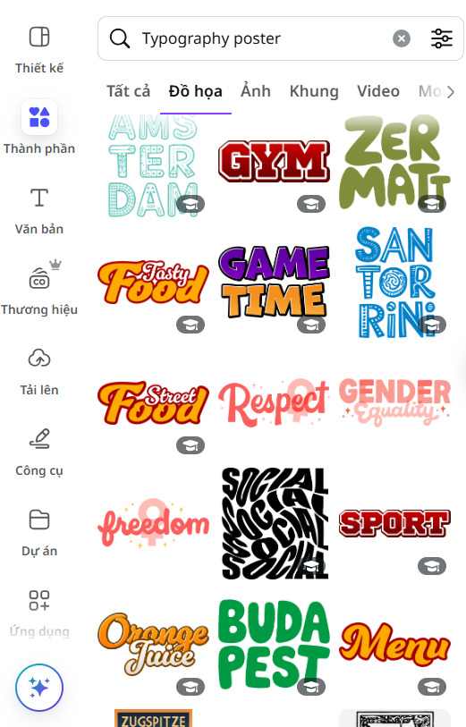 Mẫu template dạng chữ với nhiều kiểu dáng độc lạ