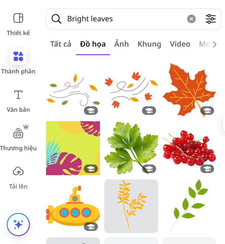 Mẫu template các loại lá