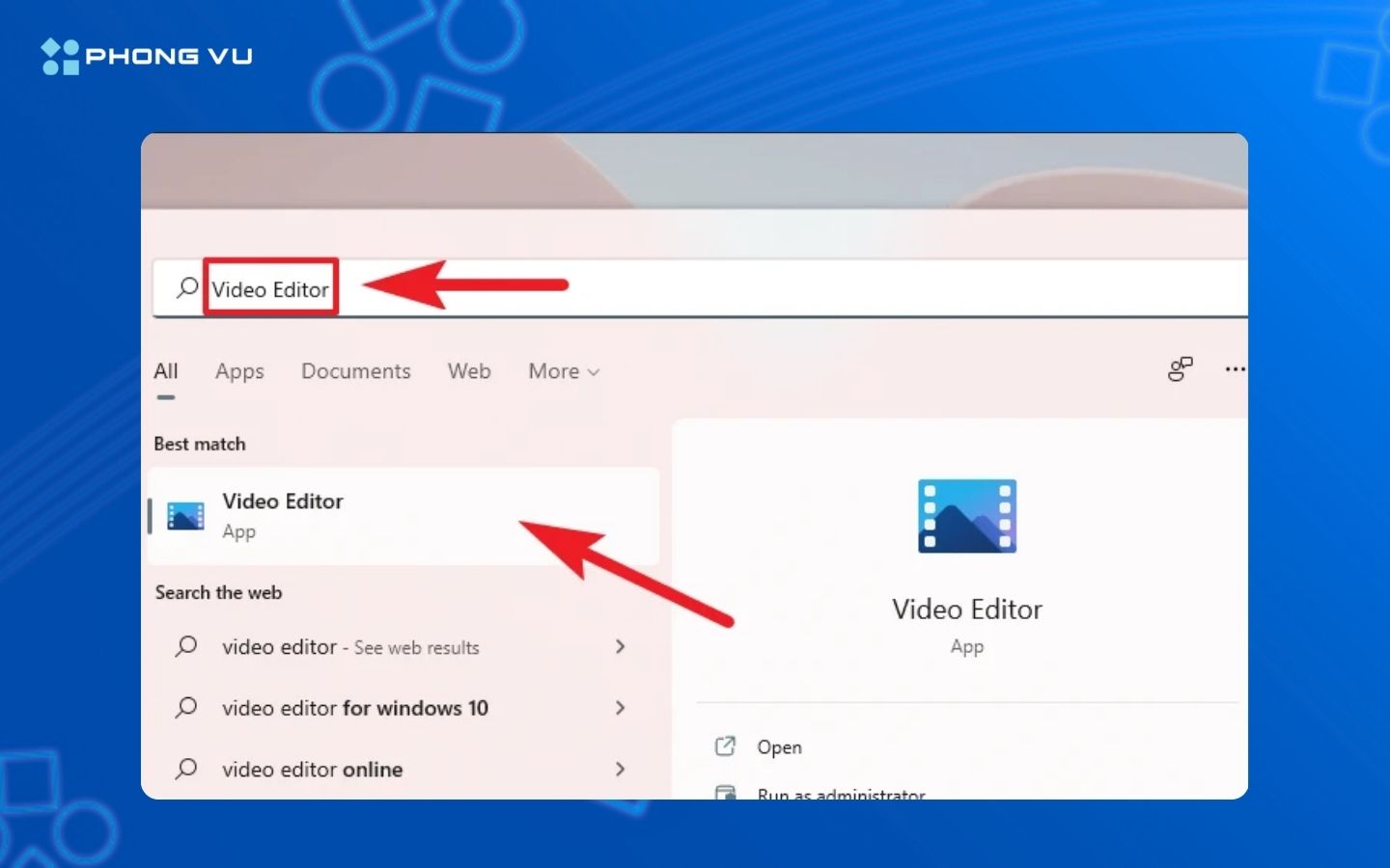 Tìm ứng dụng Video Editor