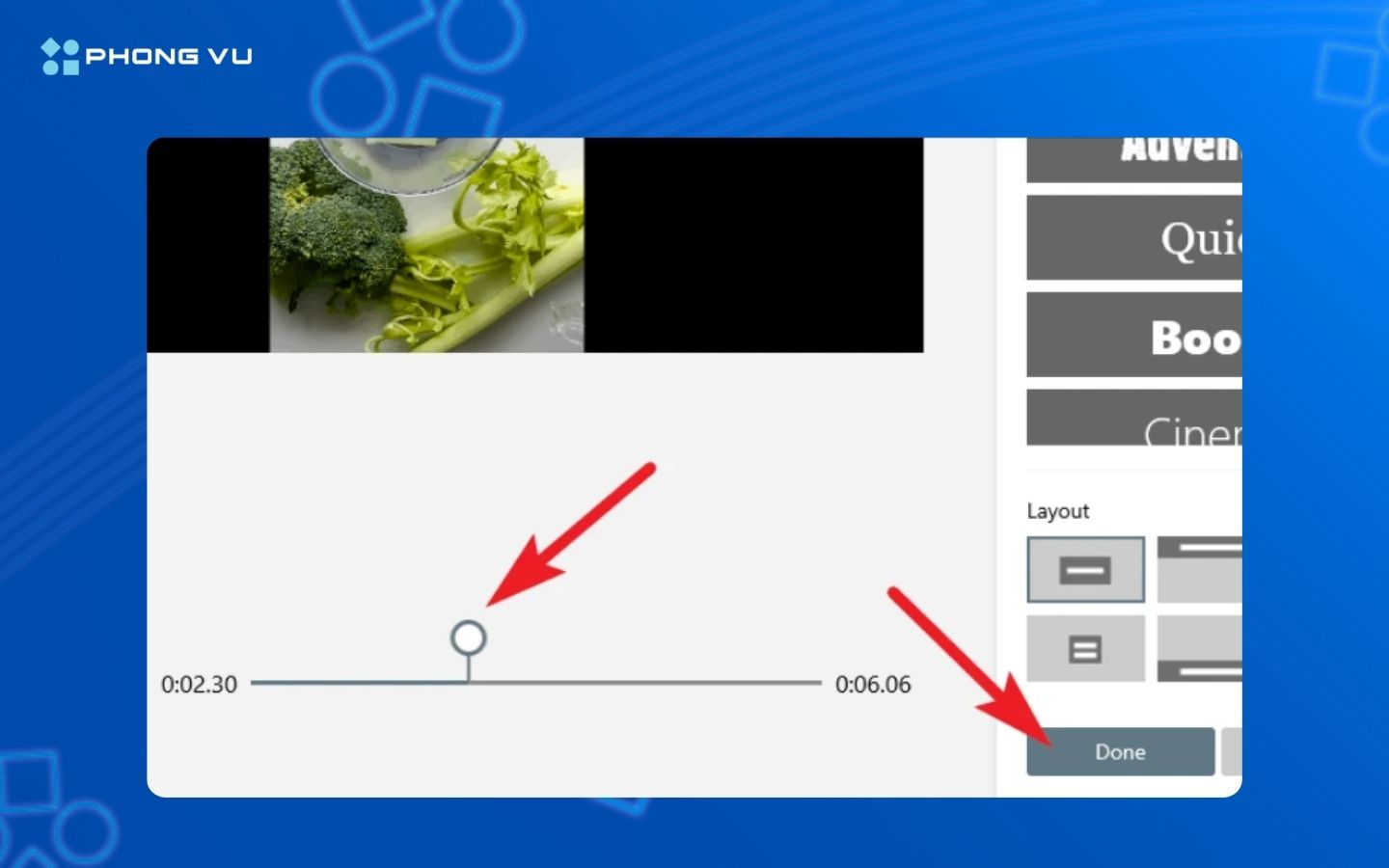 Điều chỉnh thời điểm và thời điểm xuất hiện của văn bản 