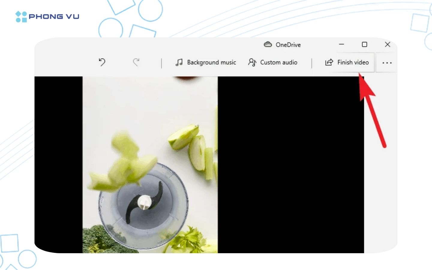 Chọn Finish Video để xuất video