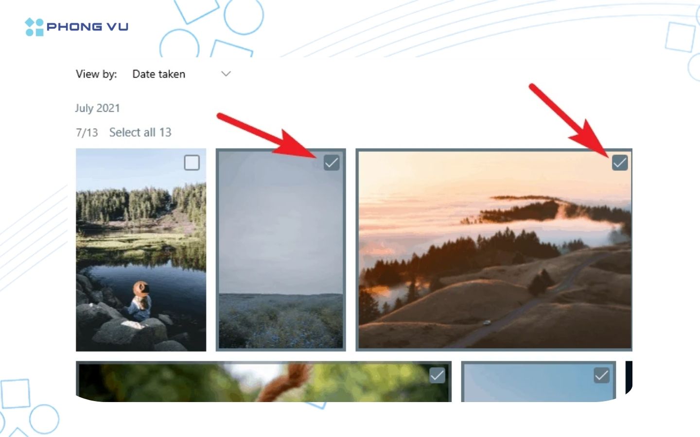 Mở ứng dụng Windows Photos để chọn ảnh có sẵn trong thư viện