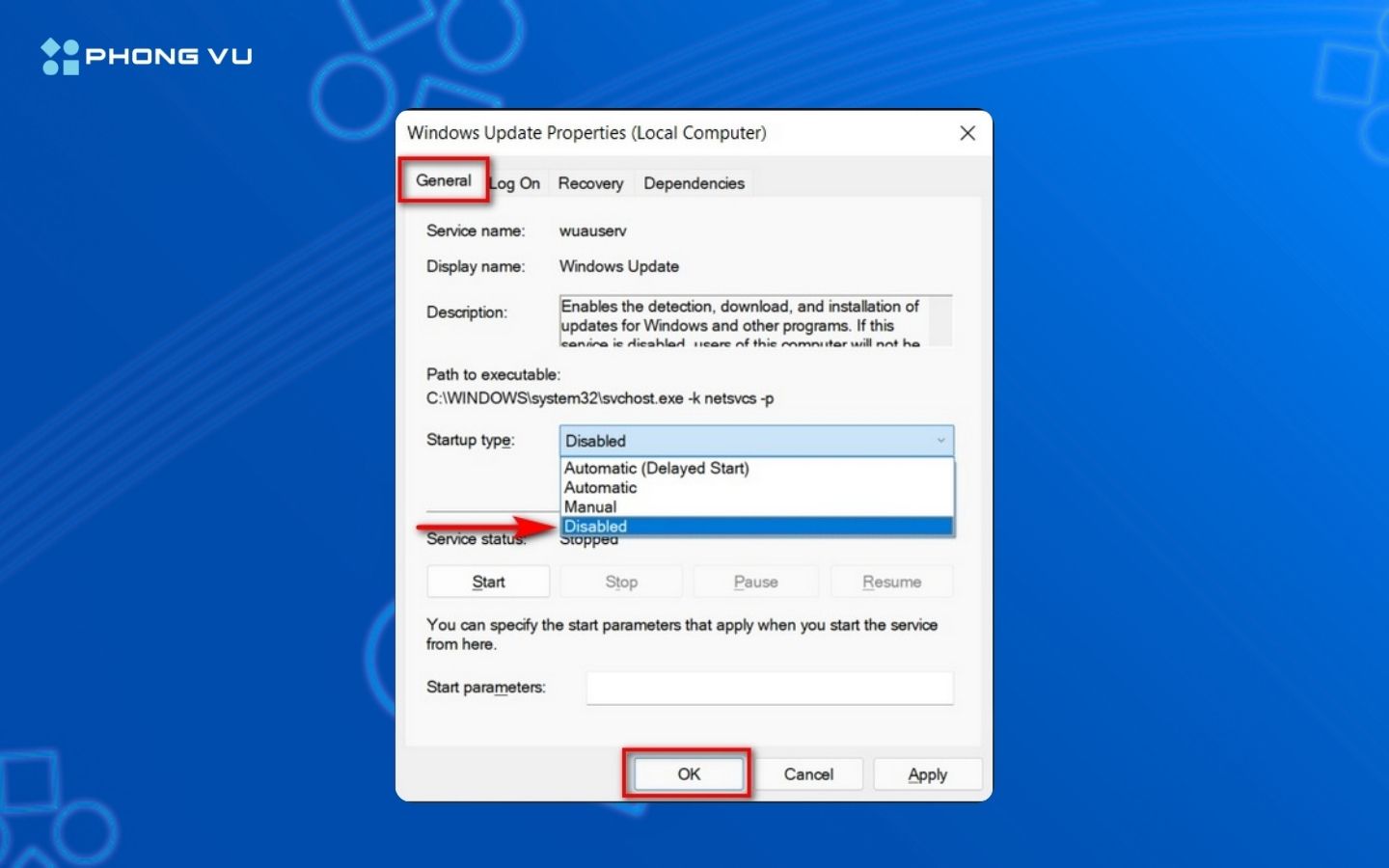 Windows Update Properties