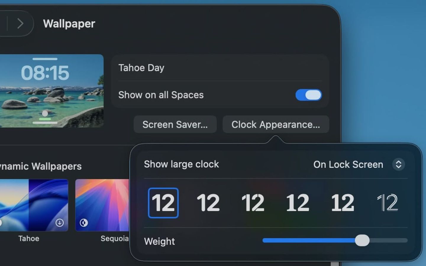 Thay đổi phông chữ đồng hồ trên màn hình khóa Mac