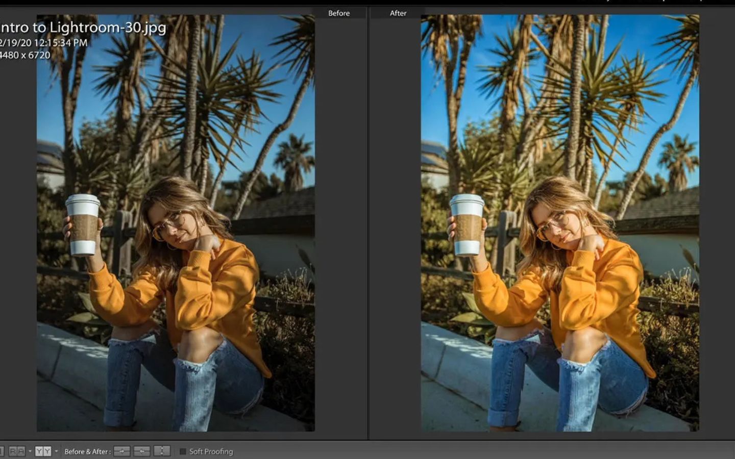 Ảnh phong cảnh được chỉnh bằng Lightroom Mobile với tone màu ấm, tương phản cao và chi tiết rõ nét
