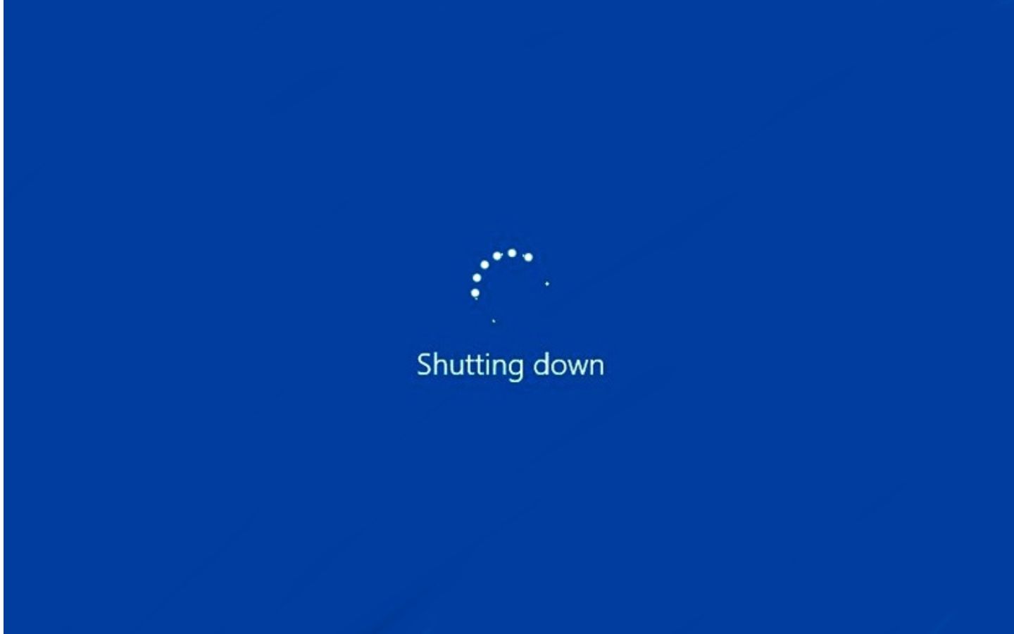 Giao diện chế độ Shut down