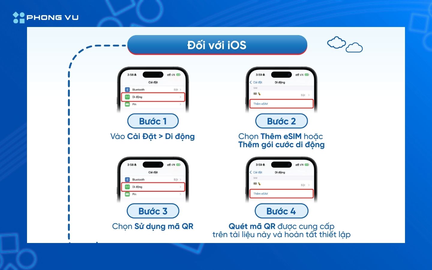 Nhận ngay eSIM miễn phí khi mua iPhone 17 và iPad tại Phong Vũ 2 Hướng dẫn cài đặt eSIM cho điện thoại iOS