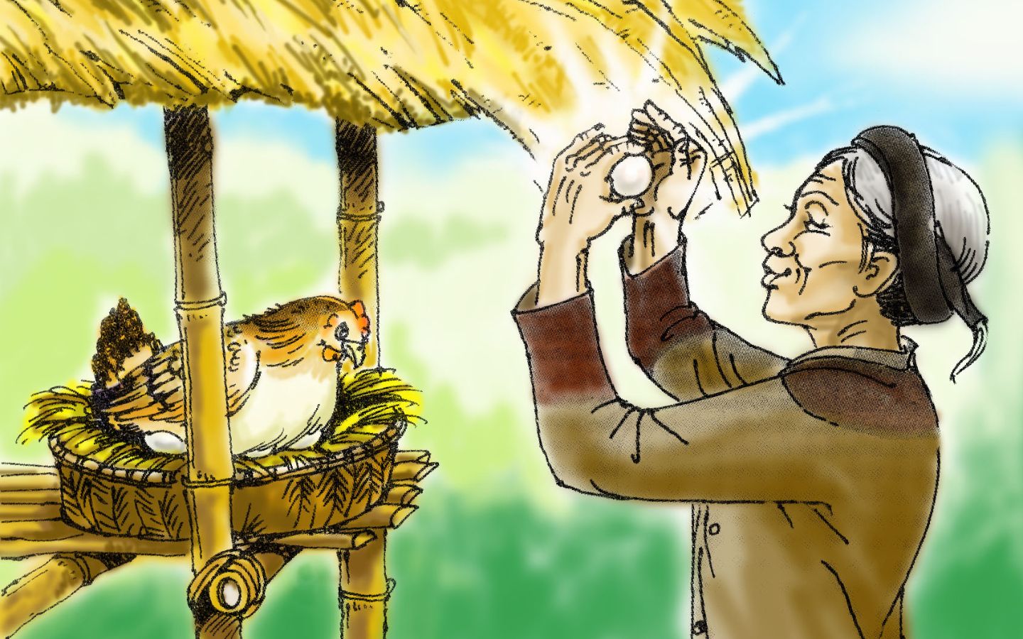 Hình ảnh người bà soi từng quả trứng đã in hằn trong ký ức của người cháu