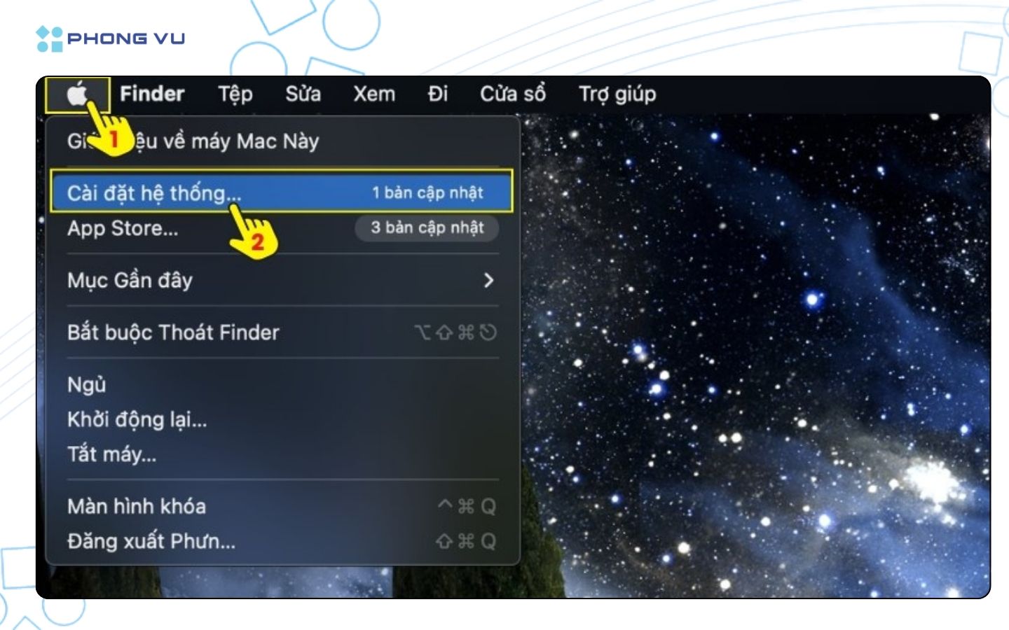 Chọn Cài đặt hệ thống