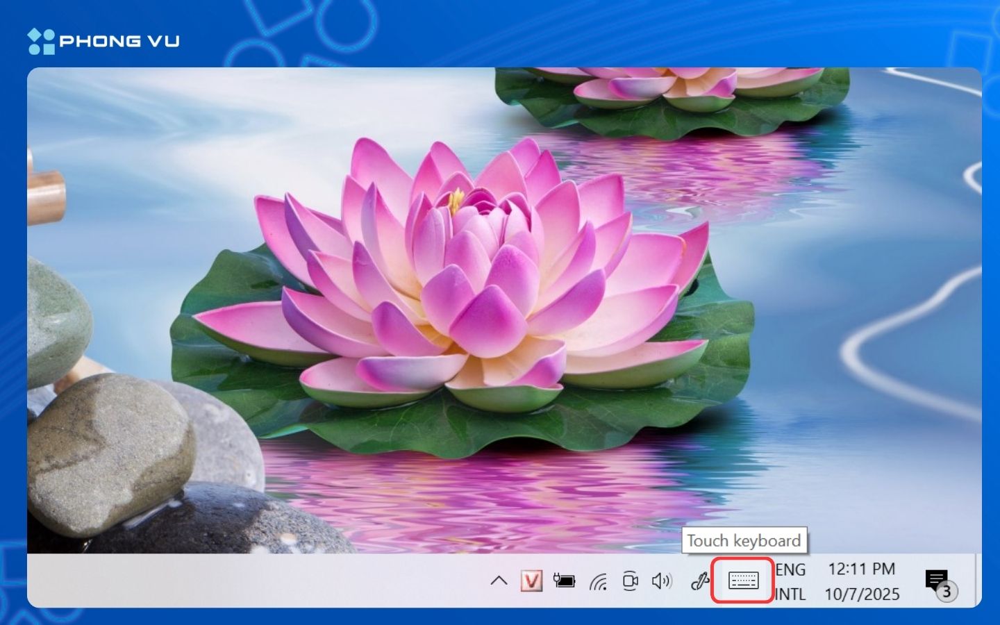 Nhấp vào biểu tượng bàn phím