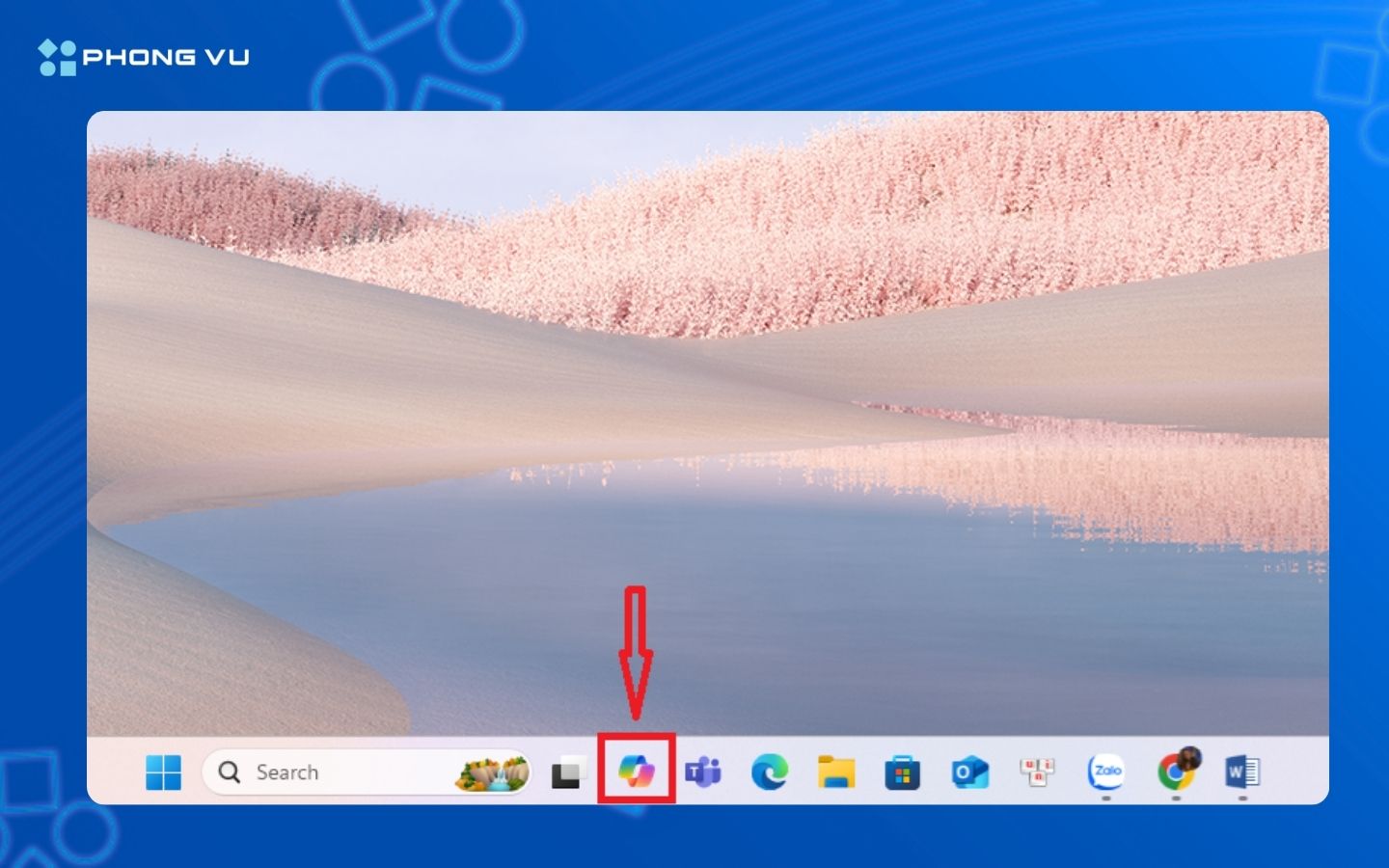 Mở Copilot trên thanh tác vụ