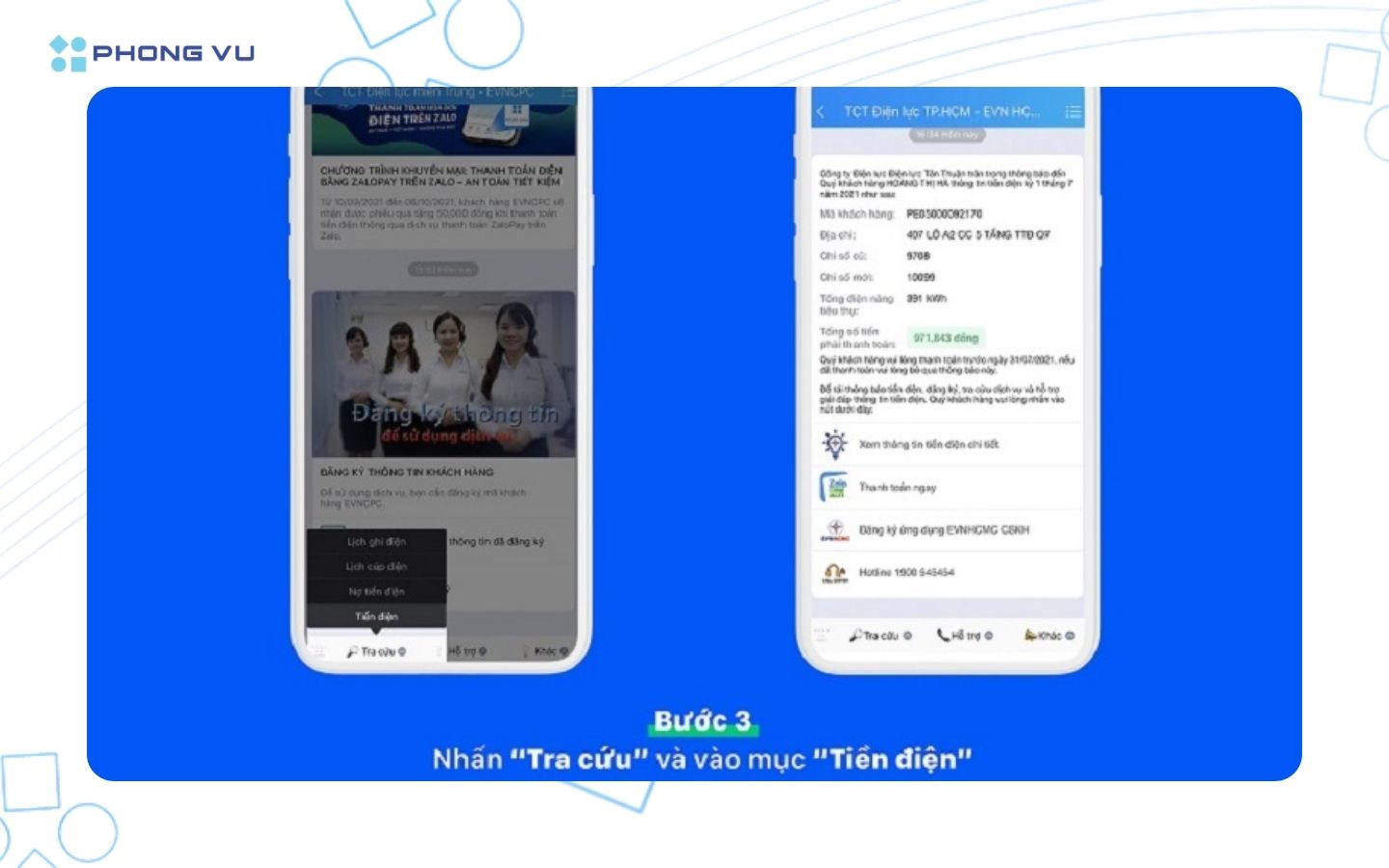 3 cách tra cứu tiền điện trên điện thoại đơn giản cho mọi nhà 7 Bước 3 tra cứu tiền điện trên Zalo