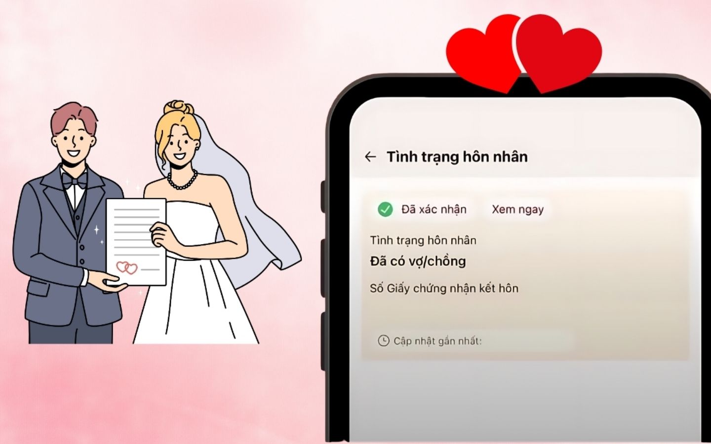 Cách cập nhật tình trạng hôn nhân trên VNeID nhanh chóng, dễ dàng 1 Tình trạng hôn nhân là thông tin gồm các trạng thái như: độc thân, đã kết hôn, đã ly hôn hoặc góa