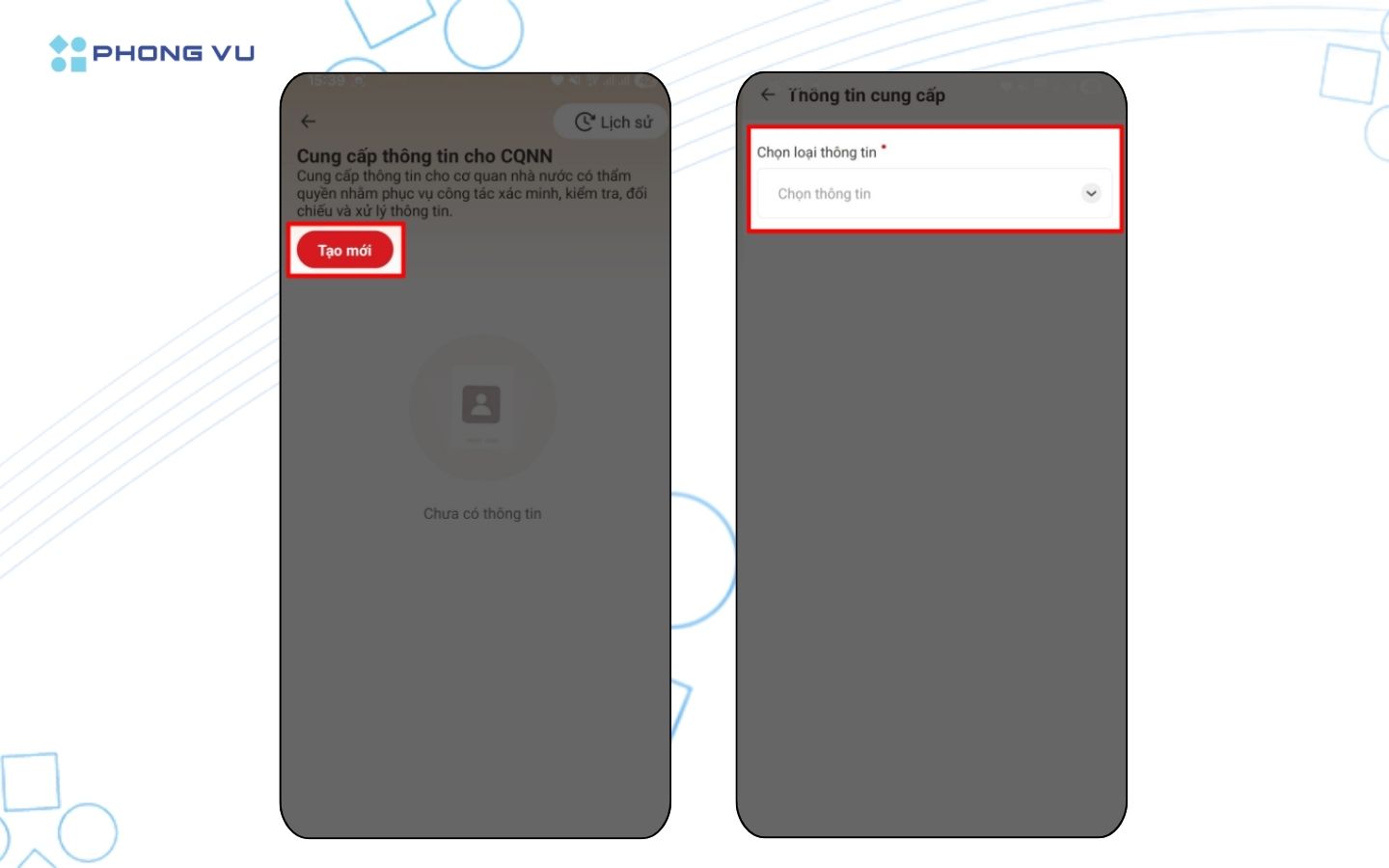Cách cập nhật tình trạng hôn nhân trên VNeID nhanh chóng, dễ dàng 5 Tạo mới yêu cầu cung cấp thông tin
