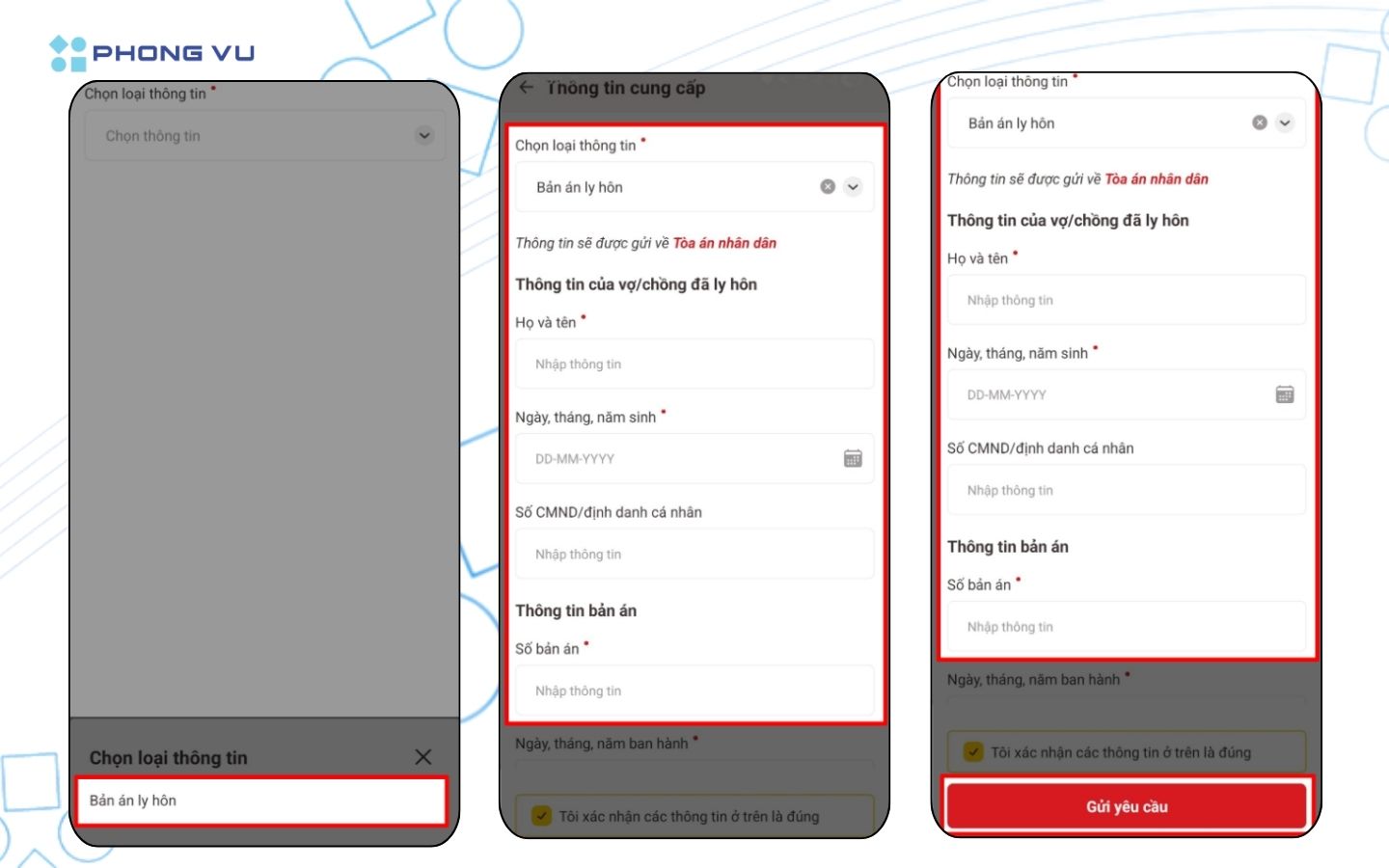 Cách cập nhật tình trạng hôn nhân trên VNeID nhanh chóng, dễ dàng 6 Điền đầy đủ các thông tin và Gửi hồ sơ đến cơ quan chức năng