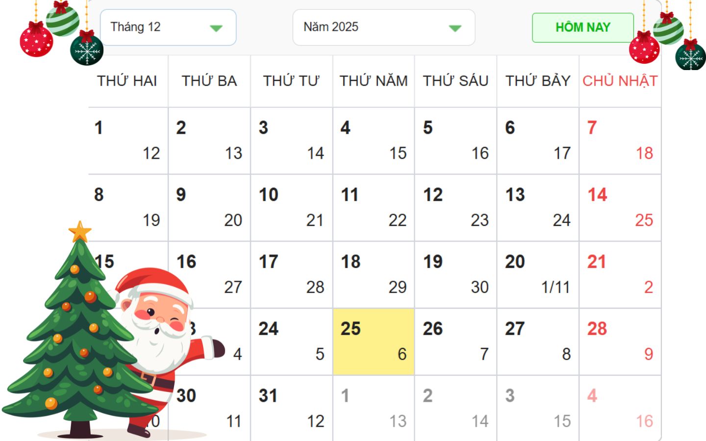 Còn bao nhiêu ngày nữa đến Noel 2025? Đếm ngược đến Giáng sinh chính xác nhất 1 25 tháng 12 hàng năm là ngày Noel