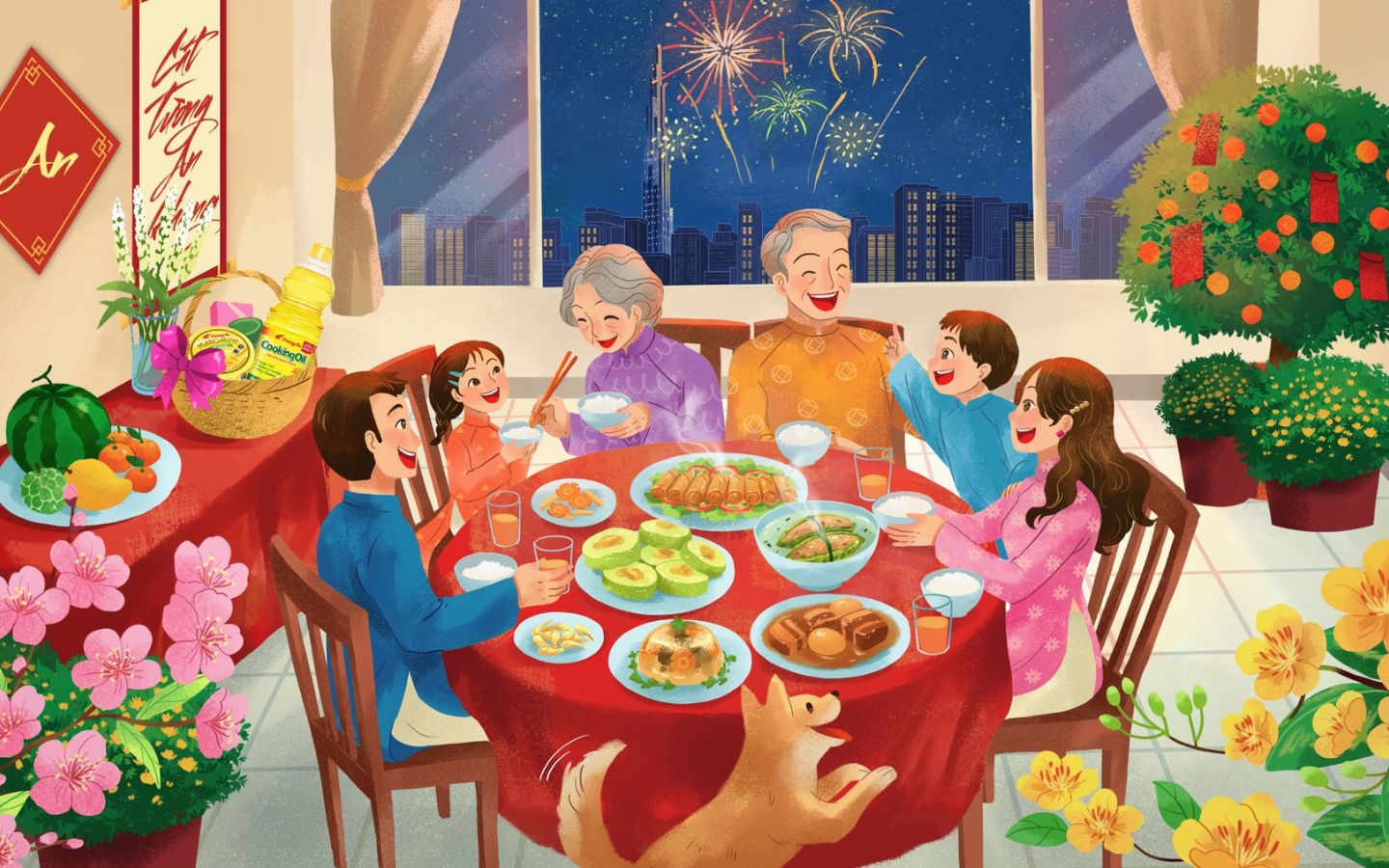 Tết là thời gian gia đình tụ họp, sum vầy