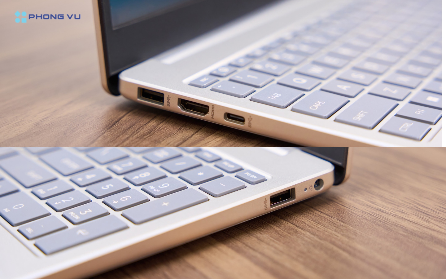 Laptop HP 15-fd0235TU được trang bị các cổng kết nối cơ bản, đáp ứng nhu cầu của người dùng phổ thông