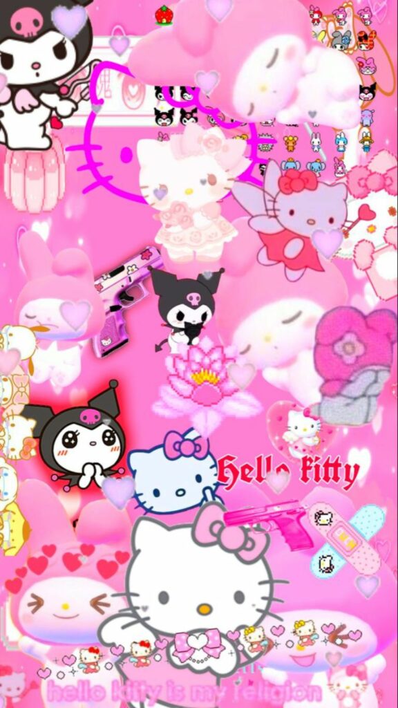 Hình nền Hello Kitty y2k Kuromi