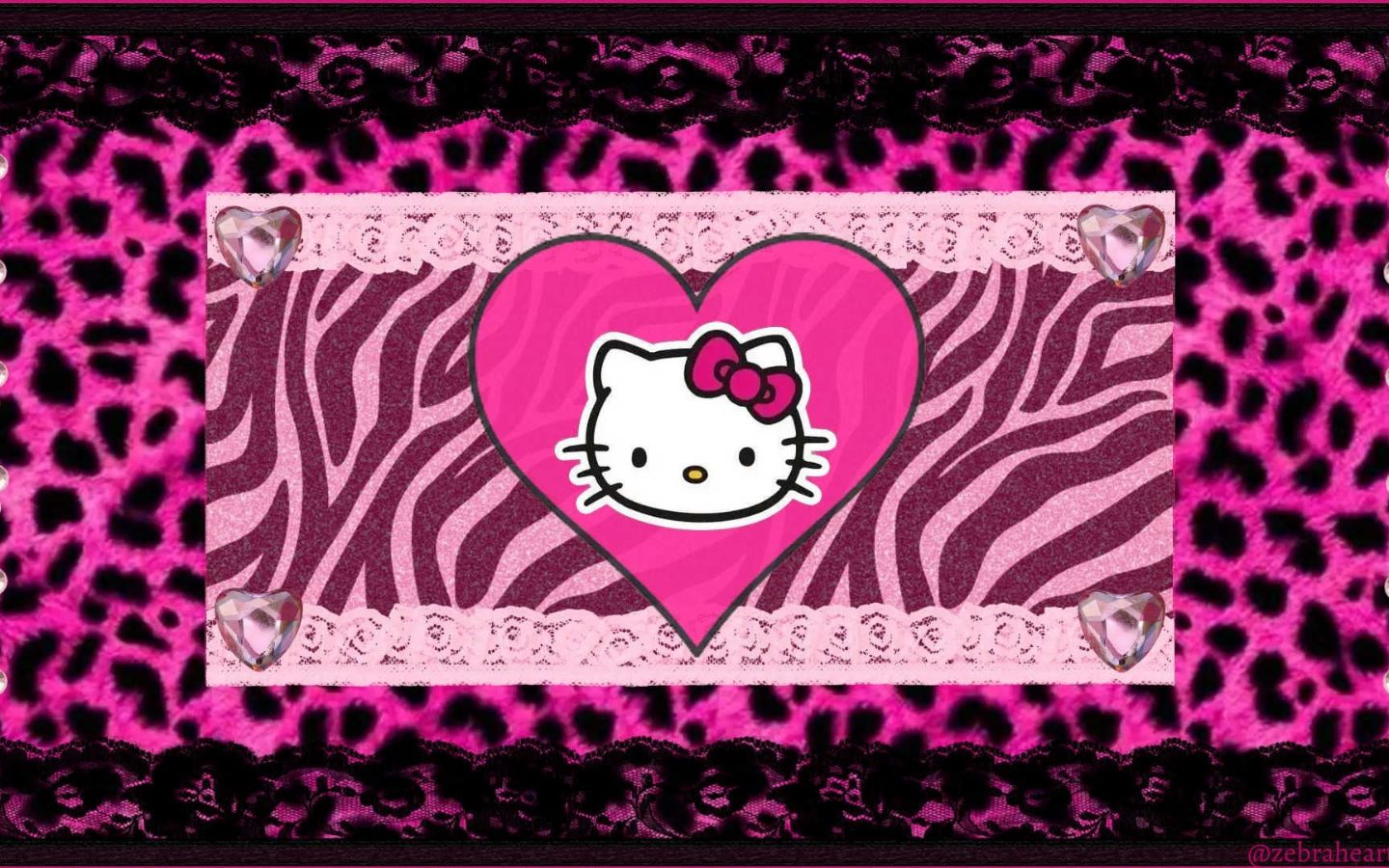 Hình nền Hello Kitty họa tiết y2k