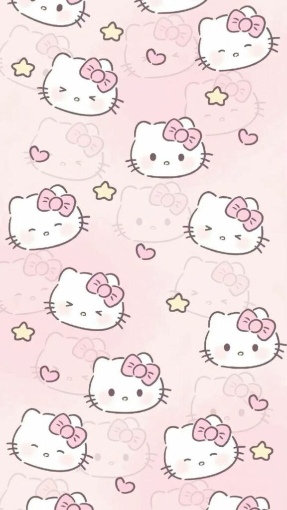 Hình nền Hello Kitty phong cách dễ thương