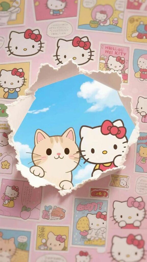 Hello Kitty và chú mèo con