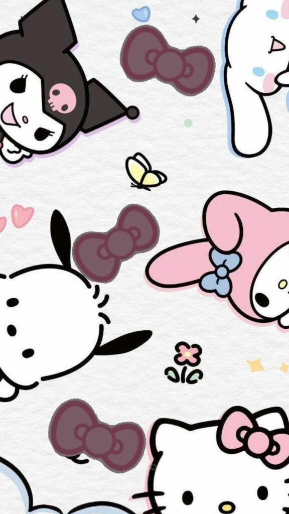 Hình nền Hello Kitty và bạn bè sinh động