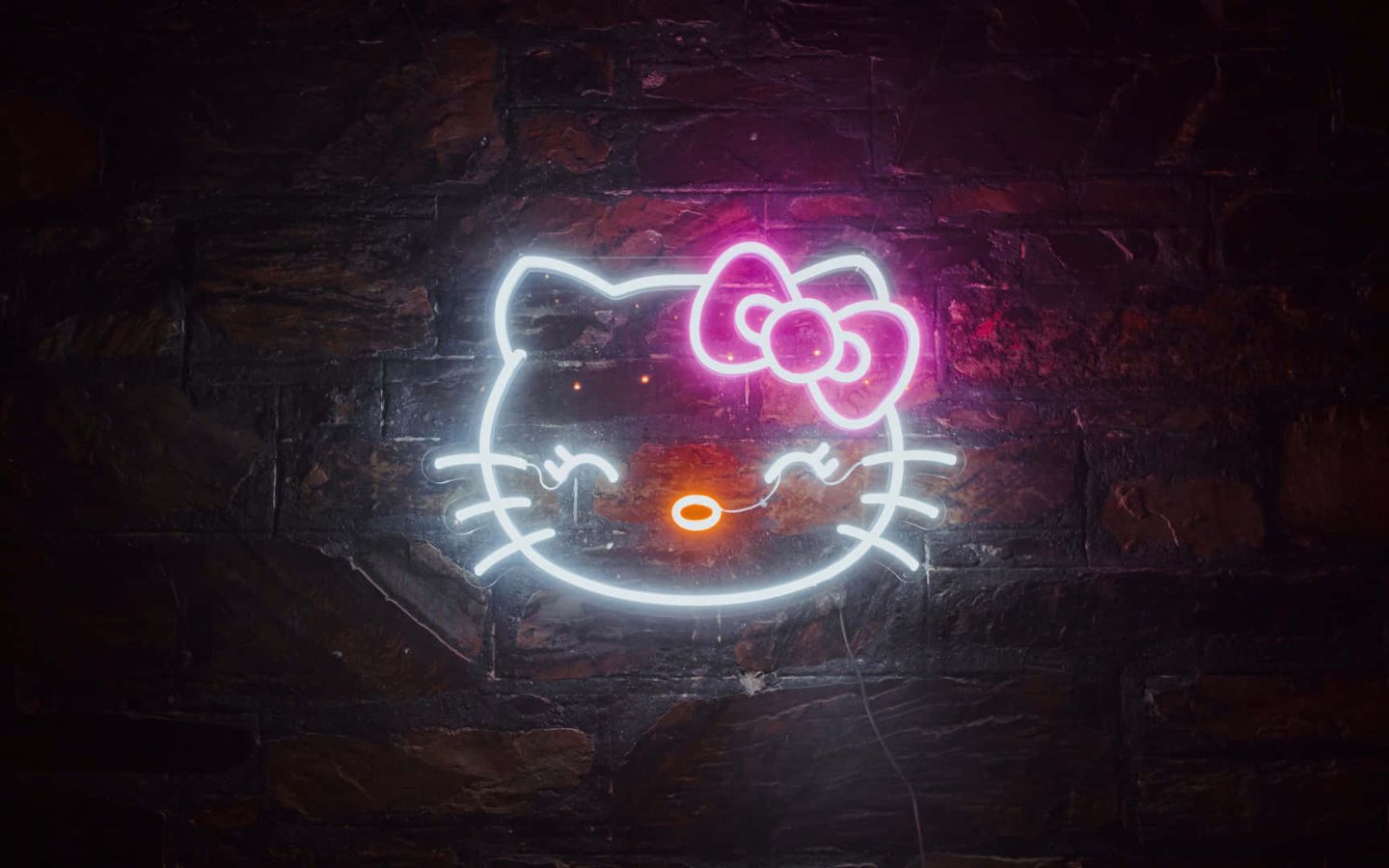 Hình nền Hello Kitty đèn Neon