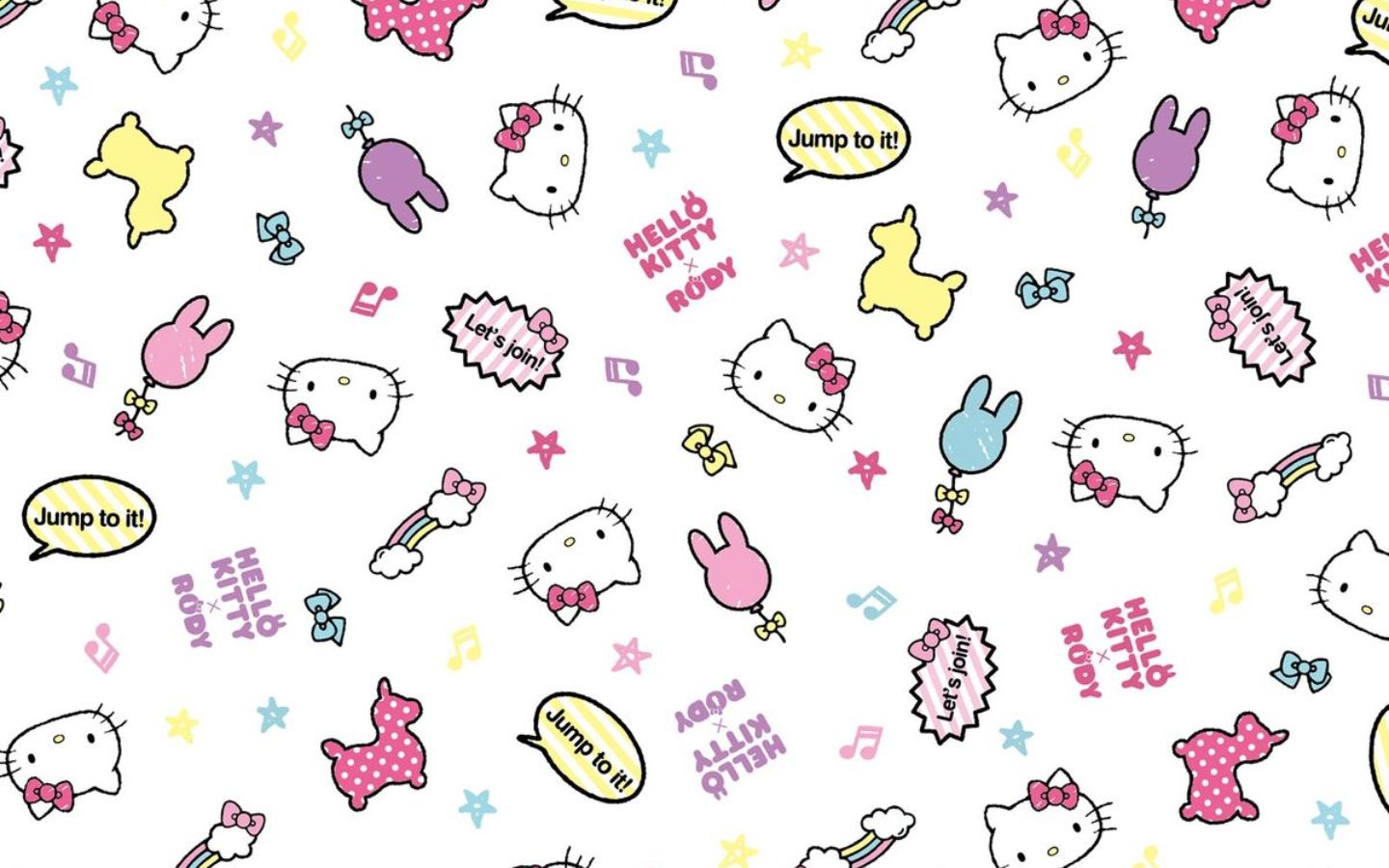Hình nền Sticker Hello Kitty sinh động