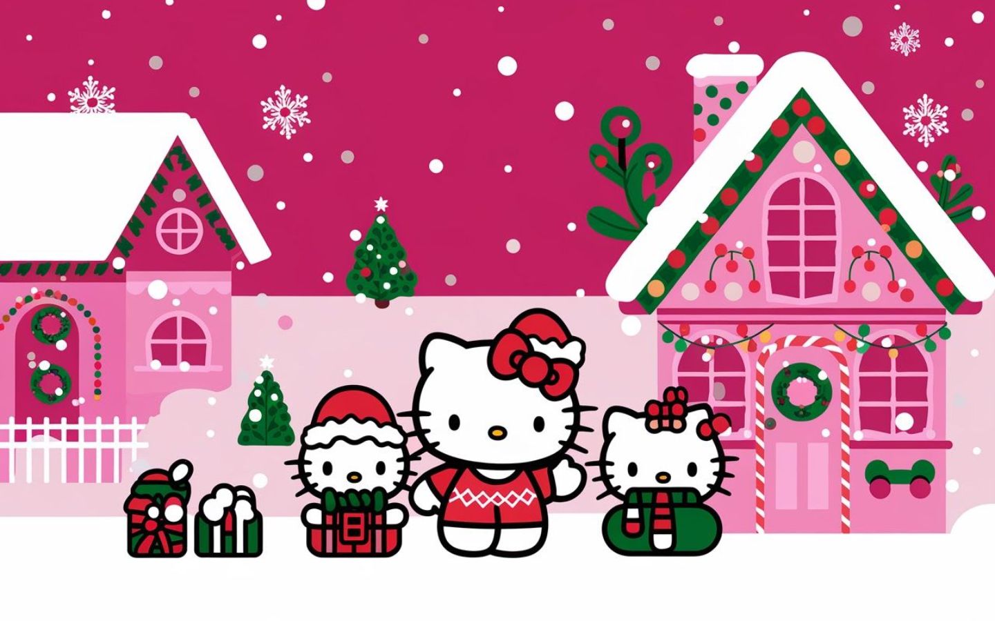 Hình nền Hello Kitty chủ đề giáng sinh