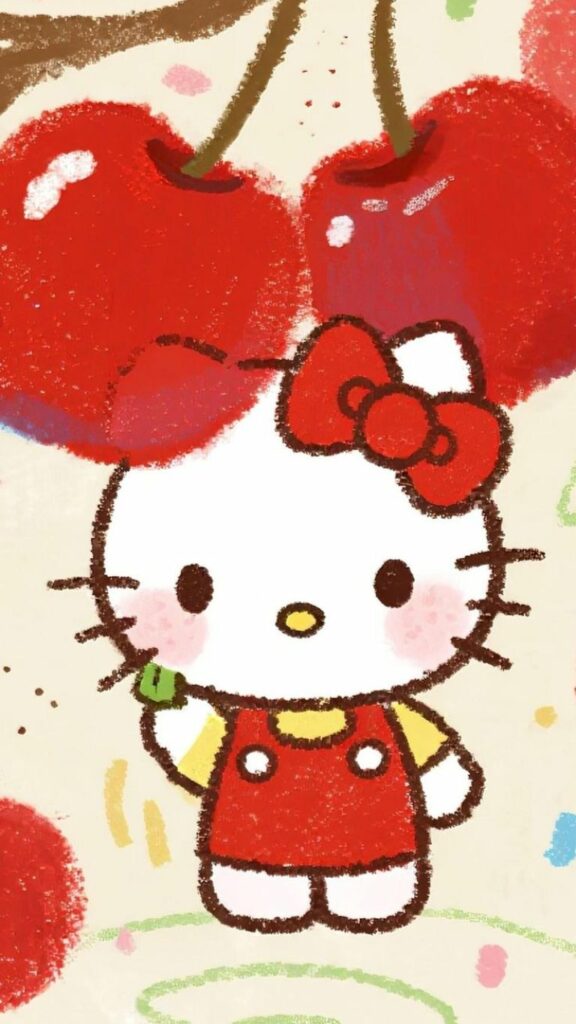 Hình nền Hello Kitty cherry