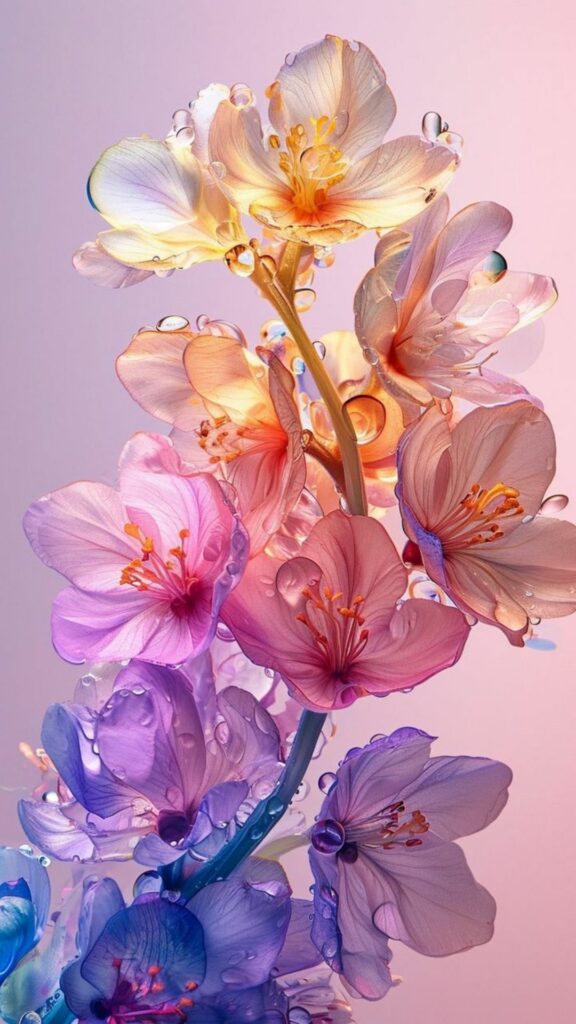 Hoa màu pastel lãng mạn