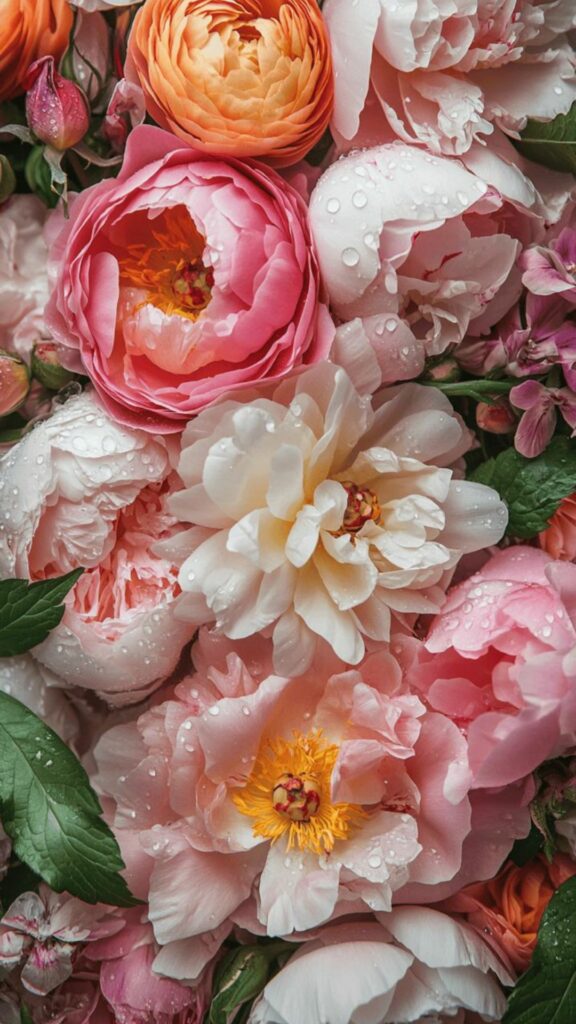 Mẫu đơn trắng hồng quyến rũ