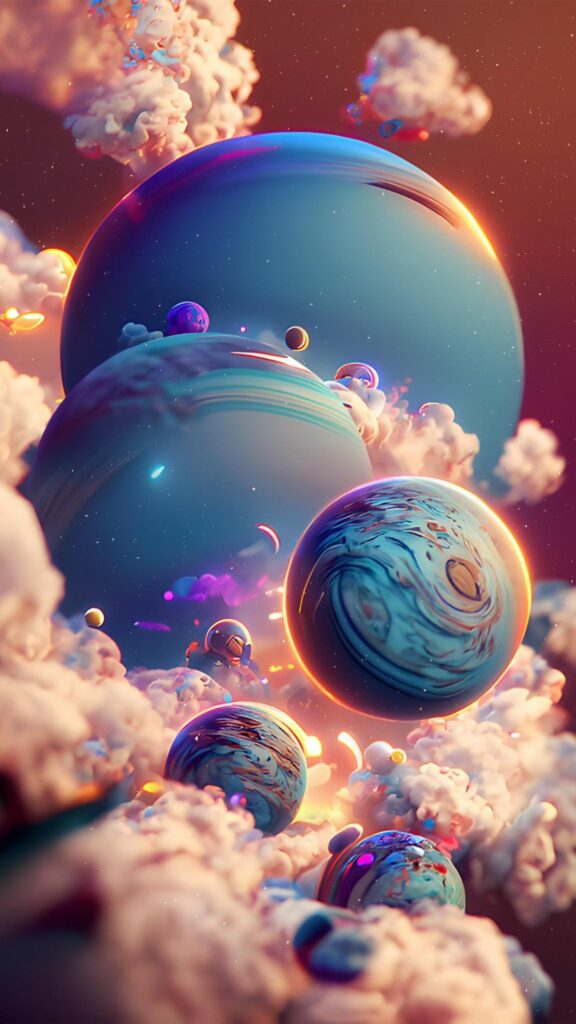Hành tinh kỳ ảo, nổi bật giữa những đám mây vũ trụ