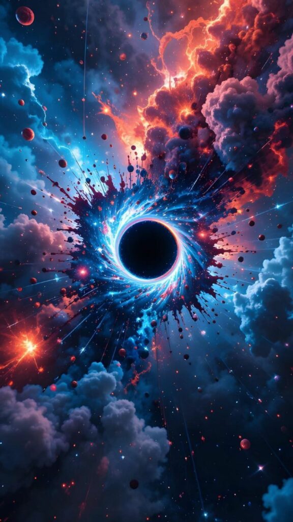 Hố đen nuốt chửng, ánh sáng rực rỡ đầy uy lực